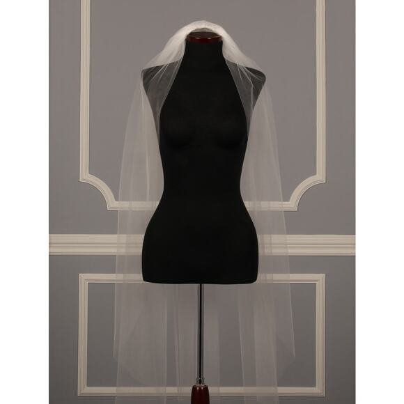 Fingertip Bridal Veil Diamond White Cut Edge Your Dream Dress Exclusive S13BVL main image 4